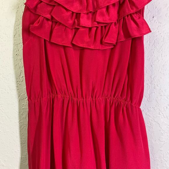 AMANDA UPRICHARD Dress Penny Silk Mini 3‎ Tiered Ruffled Bodice Sleeveless - Picture 4 of 9